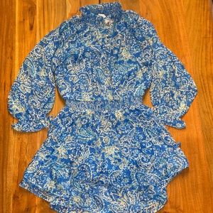 Karlie Ruffle Blue Dress New without Tags Size Medium